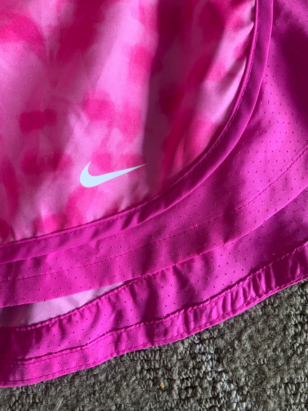 Nike Running Shorts Lot of 2 Women's XL Dri-Fit Tempo Lined 3” Inseam WHITE PINK - Picture 3 of 10